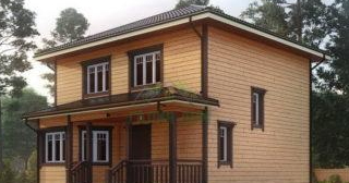 Двухэтажный дом из бруса в Переславле-Залесском от Строй-Прс - строительство от 133666 руб.