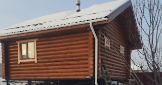 Баня из оцилиндрованного бревна под ключ в Переславле-Залесском - от 133666 рублей